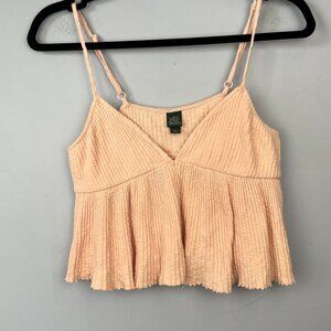 Baby Doll Y2K‎ Crop Tank Top Blush Peach Size S
